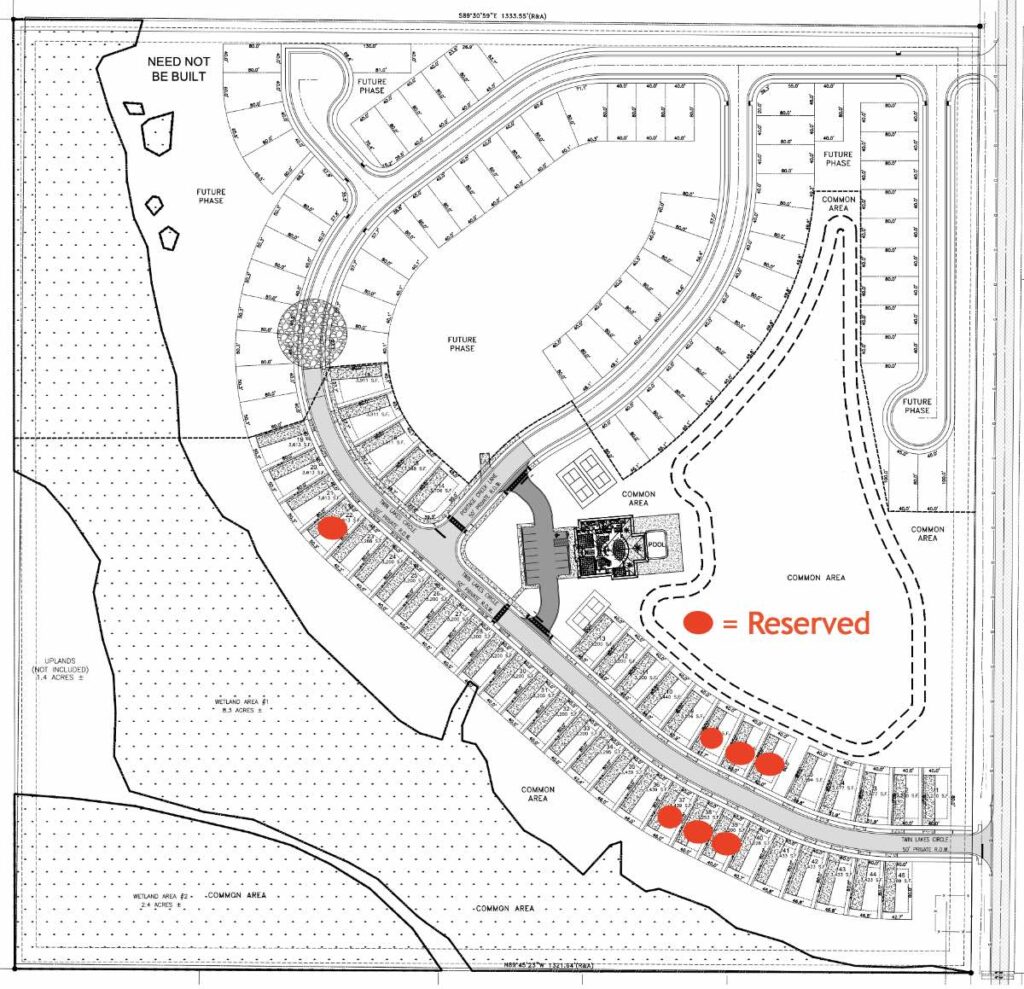 Available lots at Two Lakes RV Resort in Gulf Shores, Alabama